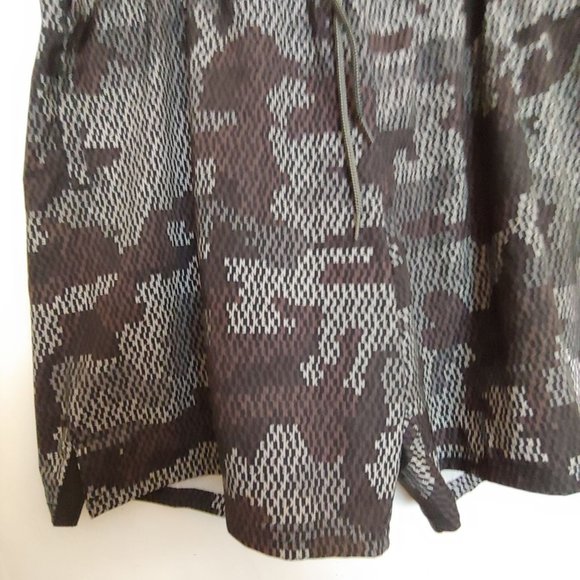 Nike Mens Black/Grey/Brown Lined Logo Swim Trunk Shorts XXL - Picture 3 of 13